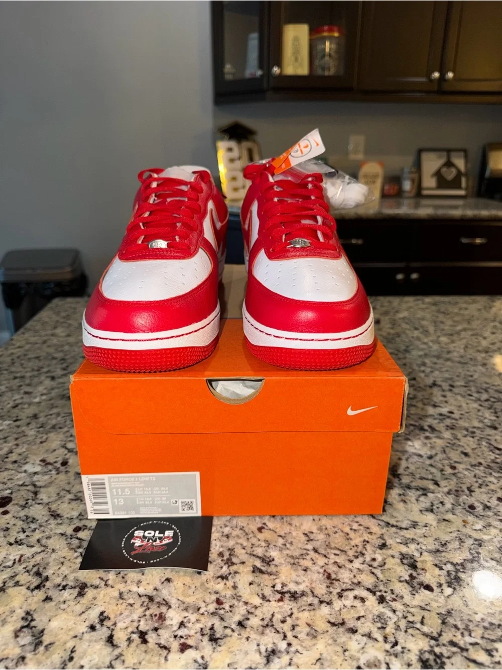 Size 11.5 Nike Air Force 1 Low Terror Squad University Red White SKU II4391-100